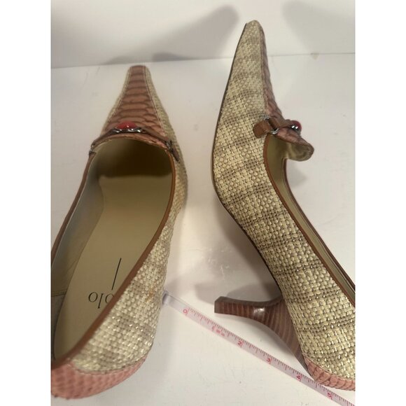 Linea Paolo MERRICK Size 10.5M Beige/Pink/ Flax Weave - Picture 8 of 8